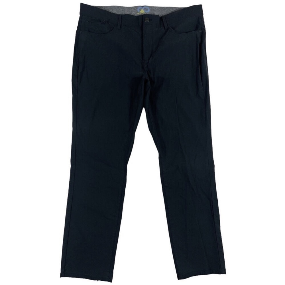 Copper Oak 36x32 Black Performance Chino Pants Stretch Travel Work Golf Trousers